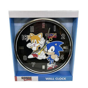 Sonic The Hedgehog & Tails Wall Clock Kids Room Gaming Decor